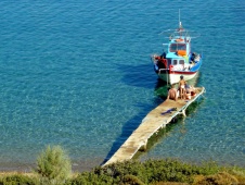 Een kleine pier op het eiland Patmos